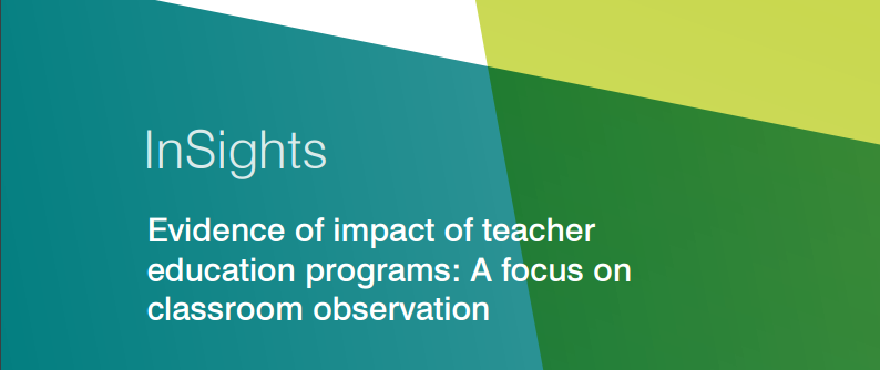 Evidence of impact of teacher education programs: A focus on classroom observation 