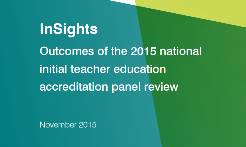 Outcomes of the 2015 national initial teacher education accreditation panel review