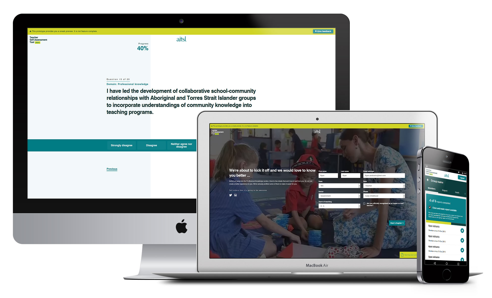 tsat webpage in different screen size