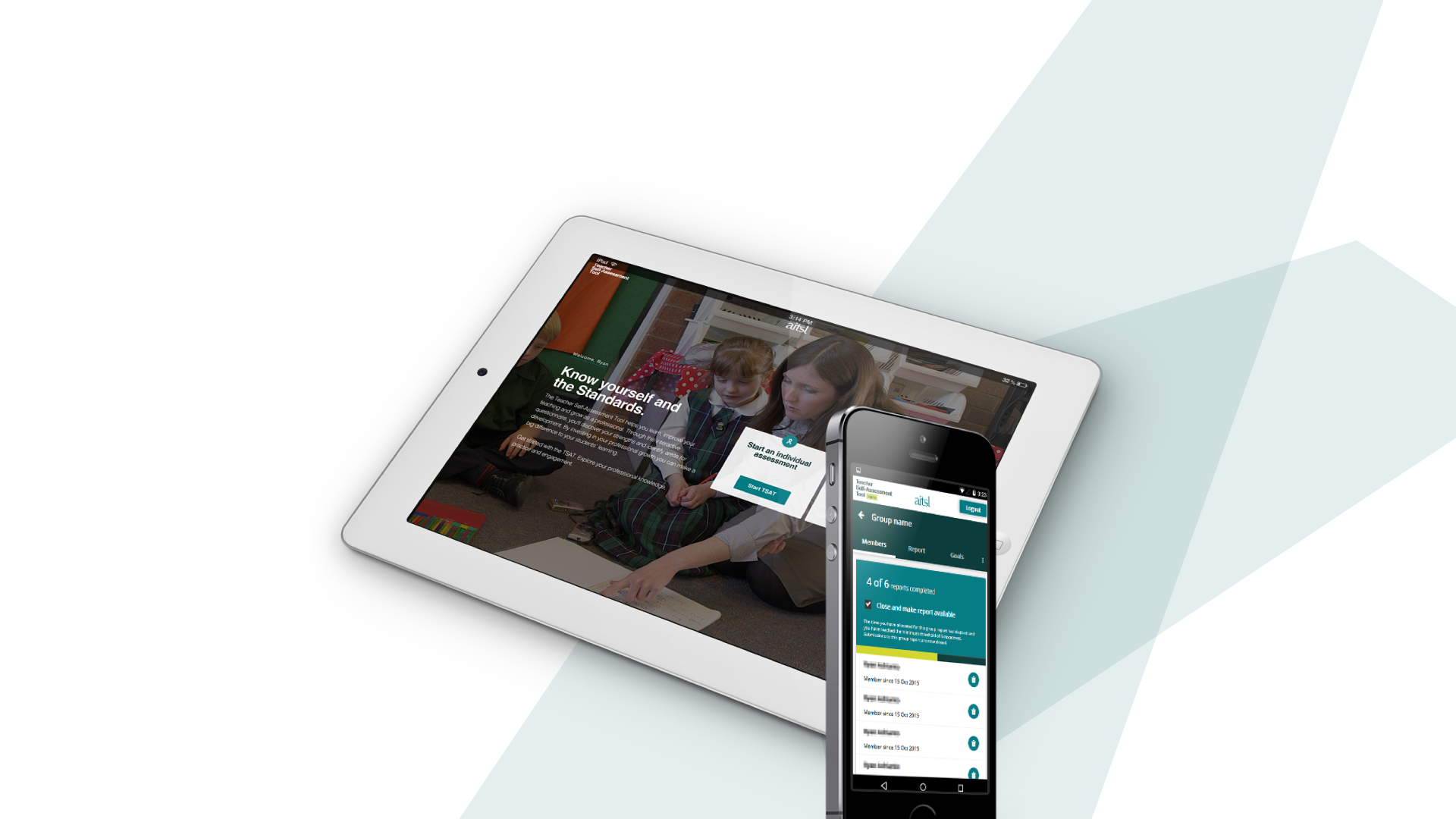 TSAT App in different screen