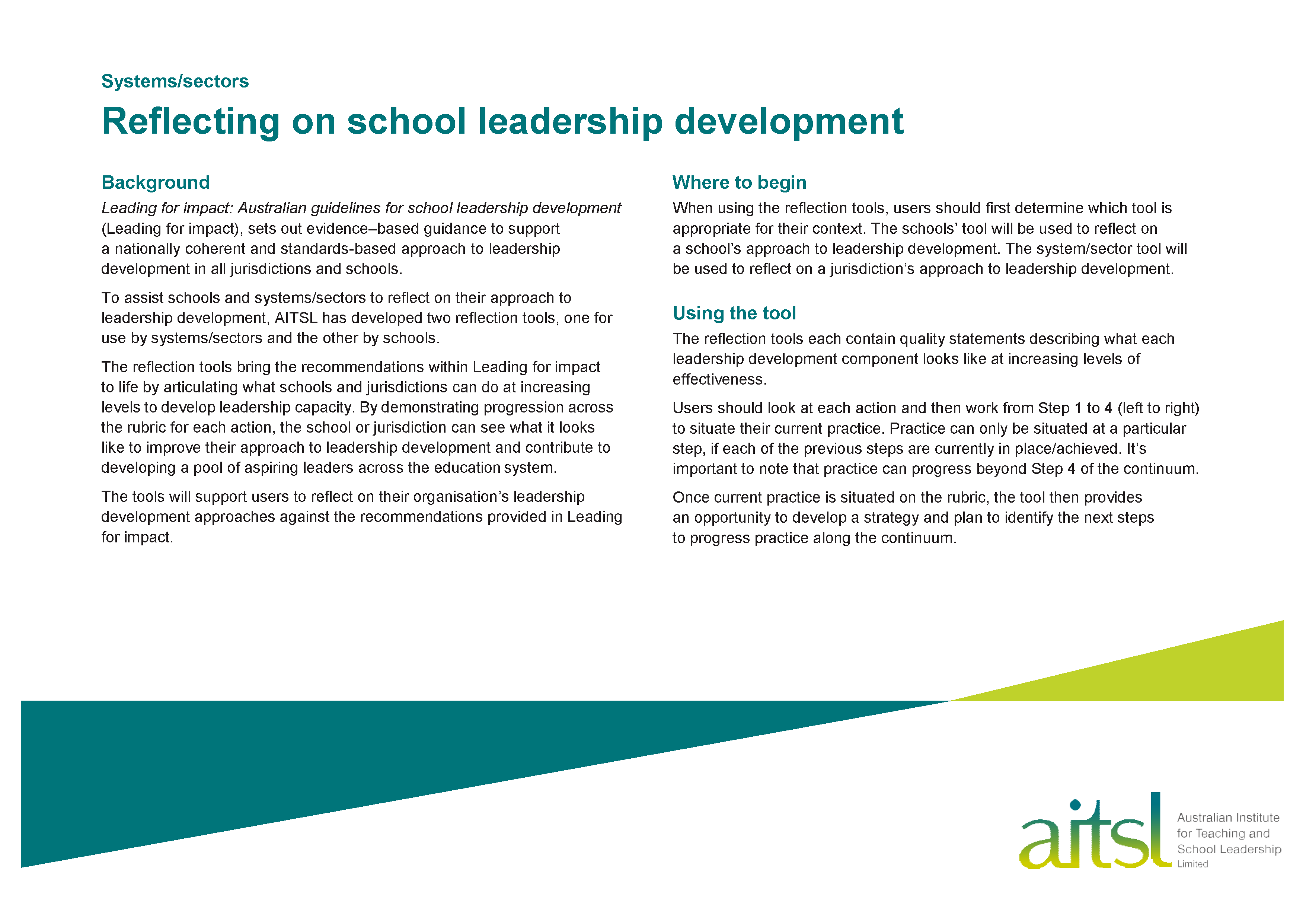 System Sector Reflection Tool