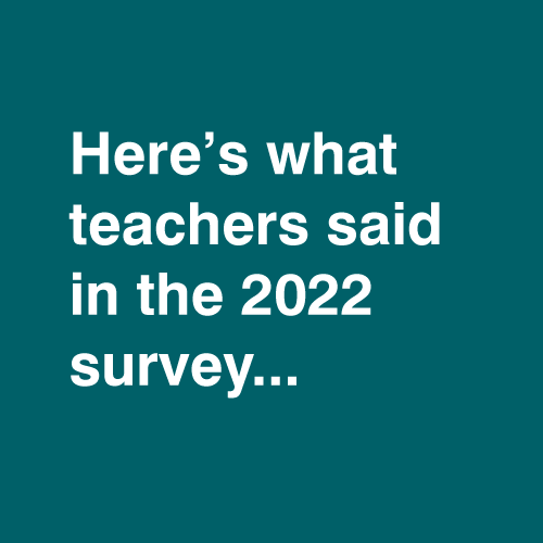 Here’s what teachers said in the 2022 survey...