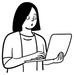 A woman with a laptop