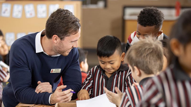 Teachers who greet students individually and engage with them at the classroom door every day report a positive response.